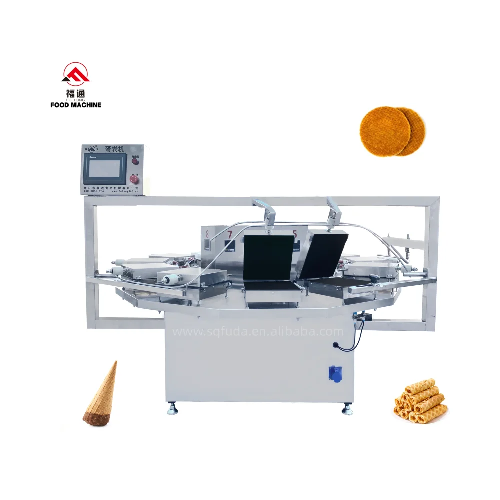 Factory support automatic waffle cookies making machine stroopwafels baking machine waffle maker