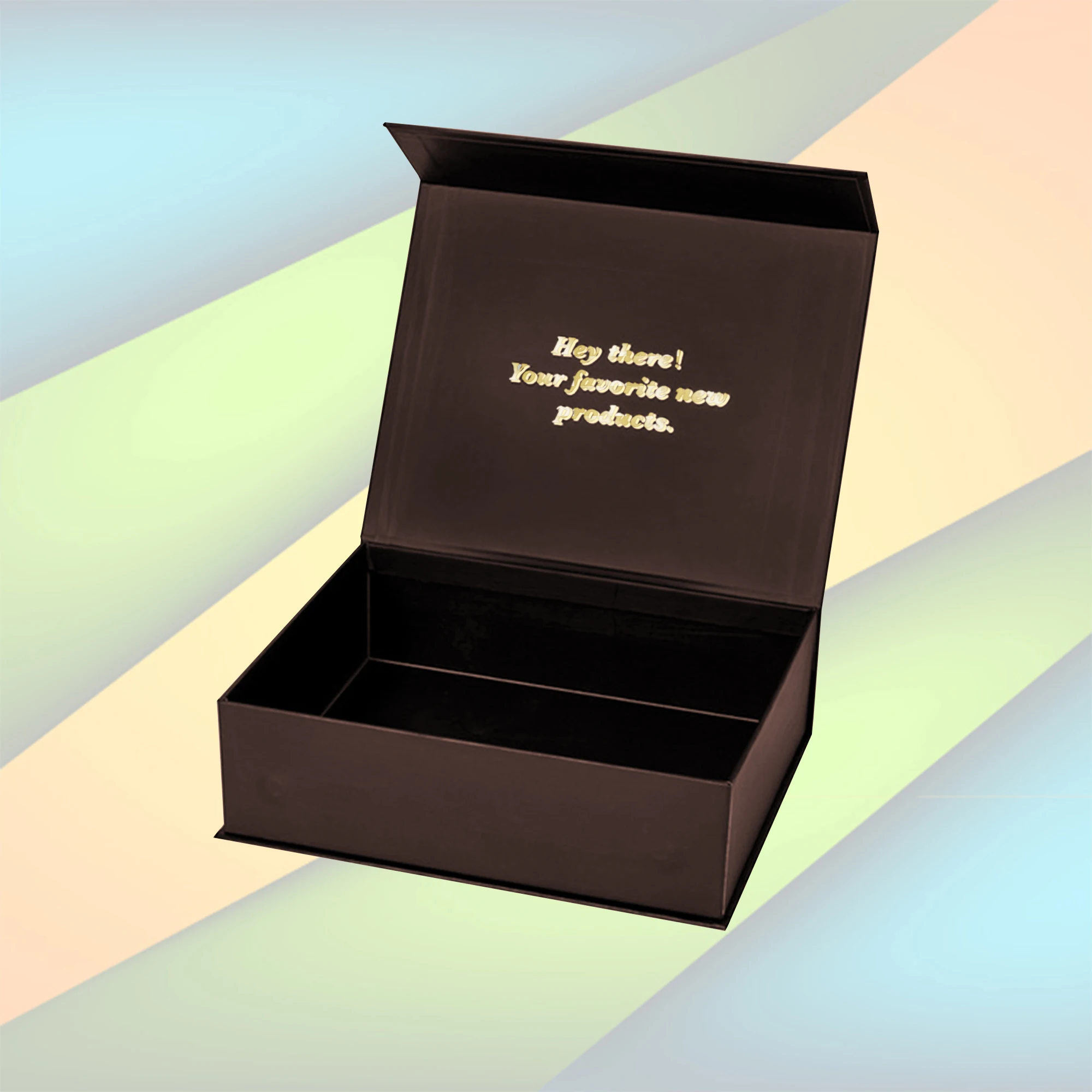 Luxury Black Perfume Box Packaging Rigid Cardboard Foldable Gift Box Custom Print Paper Clamshell Magnetic Gift Box