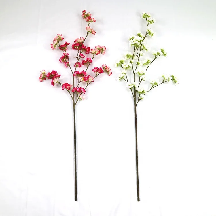 Realistic look natural color artificial cherry blossom branches and stems wholesale