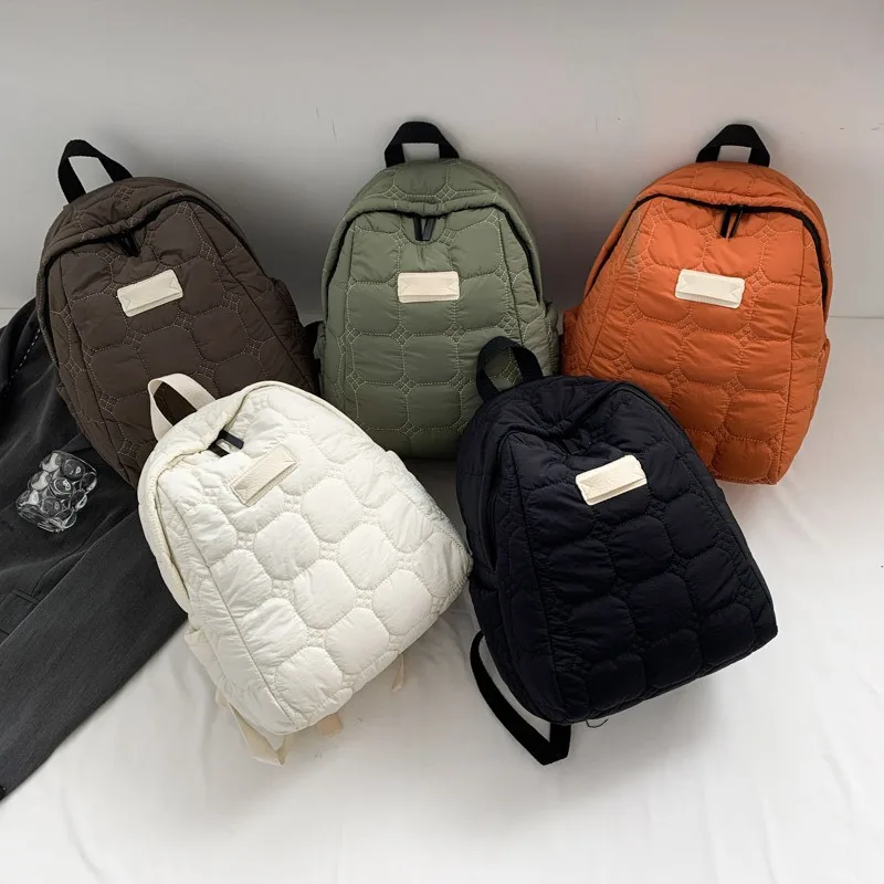 New Large Capacity Travel Backpacks School Bag Girl Boy Book Bags College High Teenager Student Down Cotton Backpack
