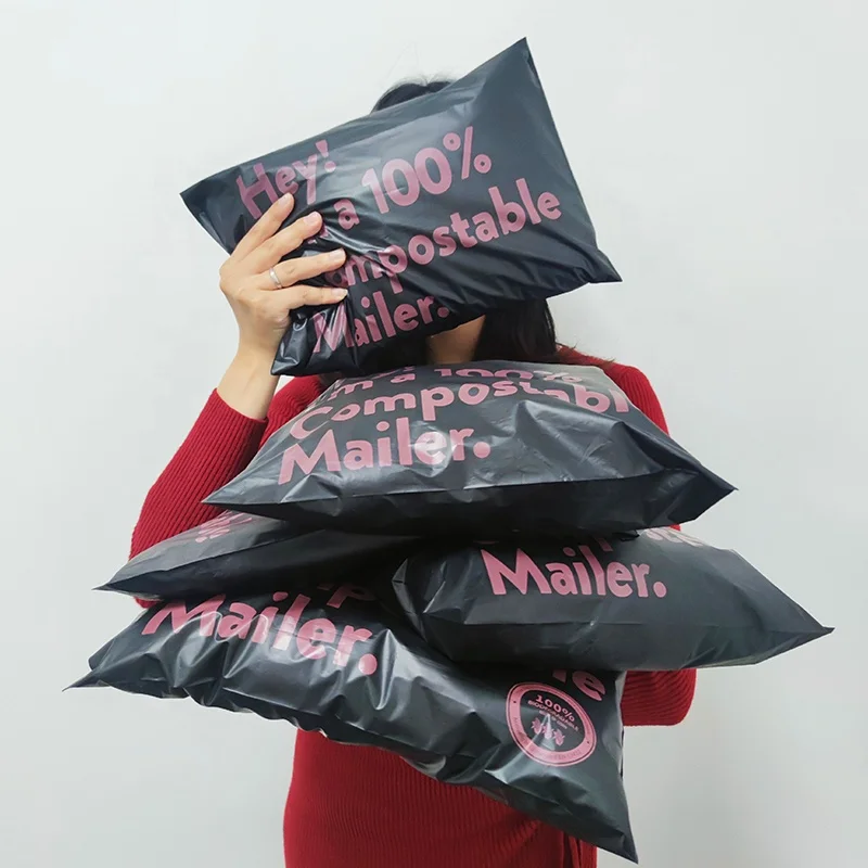 
[Ready To Ship] 100 PCS PLA PBAT 100% Compostable Biodegradable Packaging Shipping Clothing Poly Mailer Mailing Courier Bags 