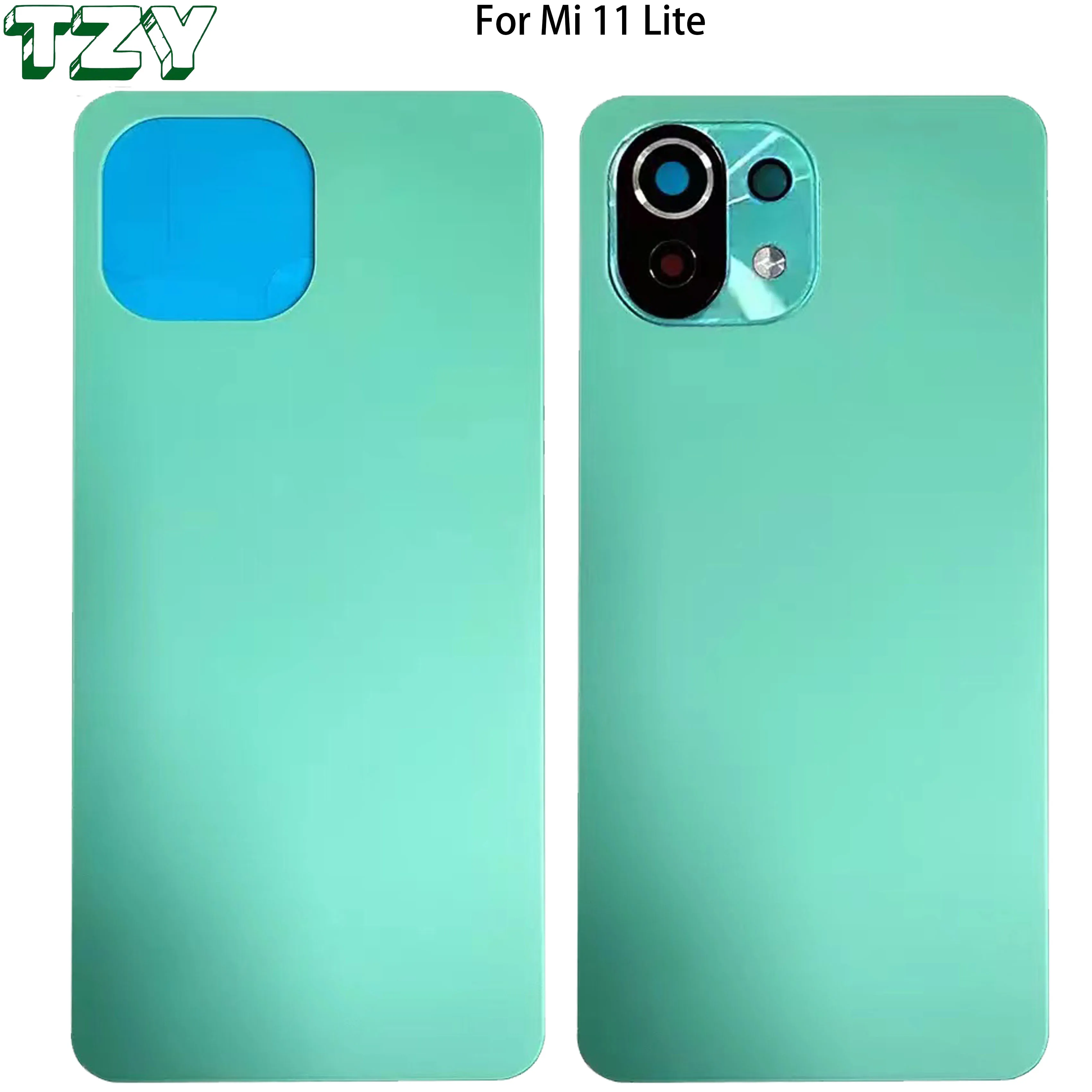 Phone Back Battery Cover For Xiaomi Mi 11 Lite  Rear Case Housing Glass Replacement Parts