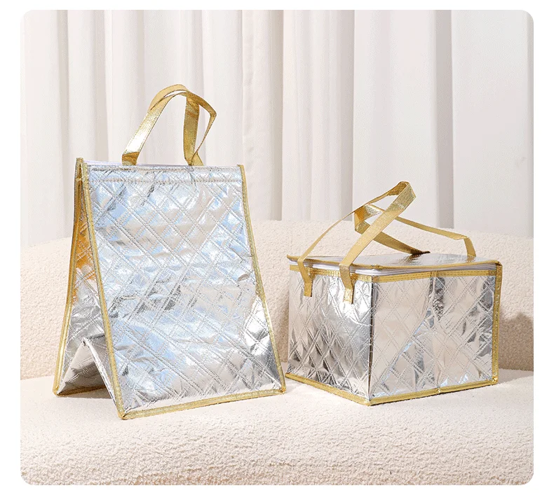 Aluminum Foil Cooler Bags Lunch Bag Picnic Tote Cooler Bag Custom Best Travel Insulated Straps Adult Waterproof Logo