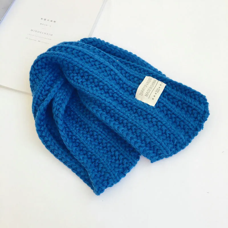 New Style All-match Woolen Knit Scarf Boy And Girl Knitted Baby Kids Scarf New Soft Knitted Wool Scarf