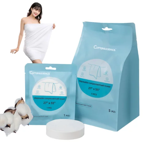 Compressed Bath Towels Soft Durable Compressed Towels Cotton for Home Bathroom Travel Camping