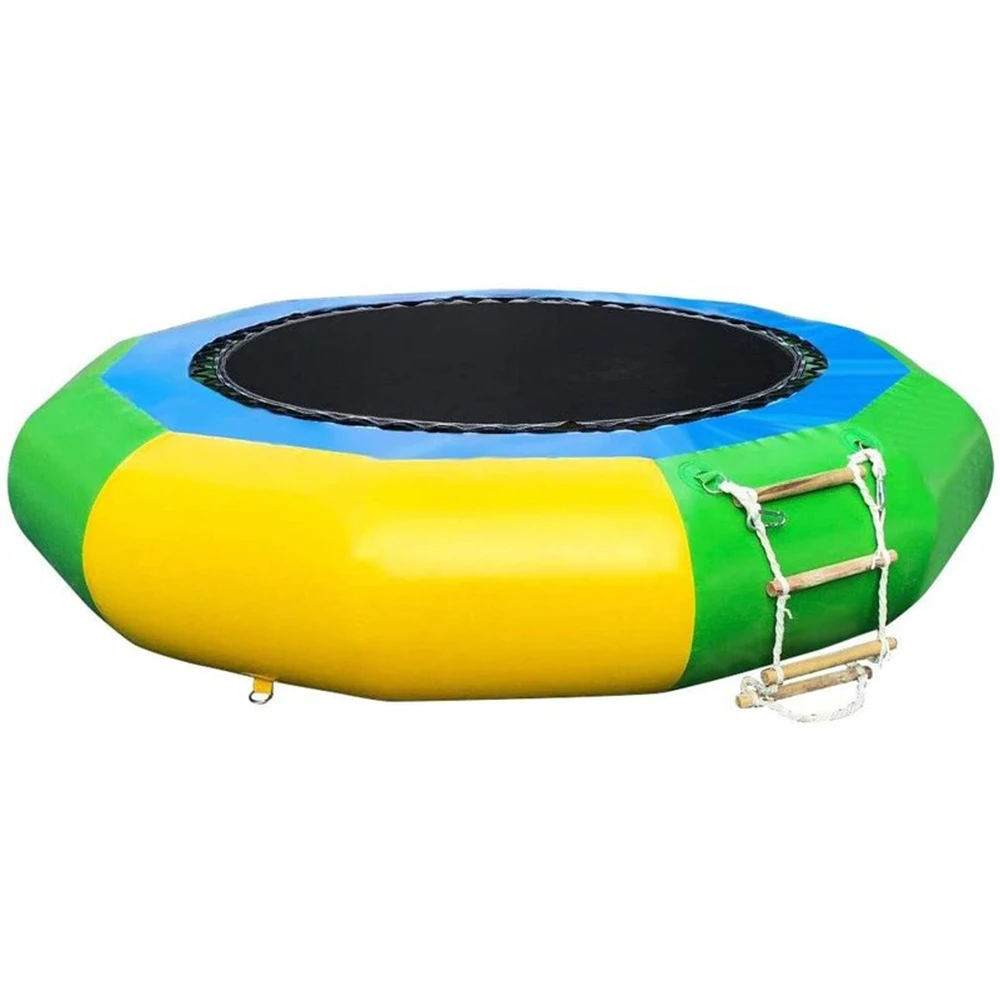 10Ft Inflatable Water Trampoline Bounce Swim Platform For Adults Water-Sports