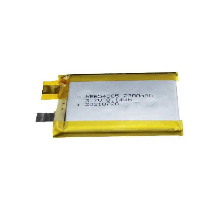 HB Rechargeable  654065 Lithium Polymer Battery 2200mAh Customizable 3.7V Manufacturer Factory Price