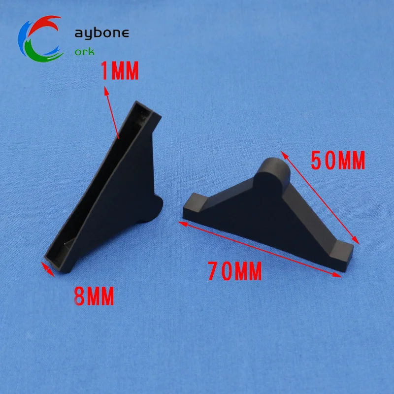 50*70*6mm Replaceable Resilient Non-Slip Anti-Collision Plastic Corner Protector Protective Edge Protector for Glass