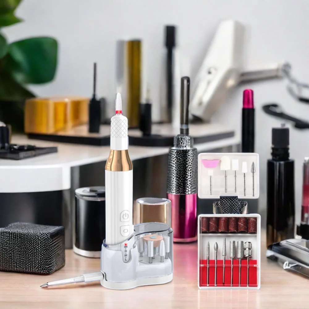 Модные портативные пилки для ногтей легкий наконечник маникюр педикюр акриловый салонный инструмент маникюрная дрель домашнего использования Нейл-арт