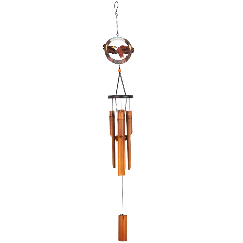 Bamboo Wind Chimes for Outdoor and Indoor - Wooden Wind Chime with Amazing Deep Tone for Patio, Garden