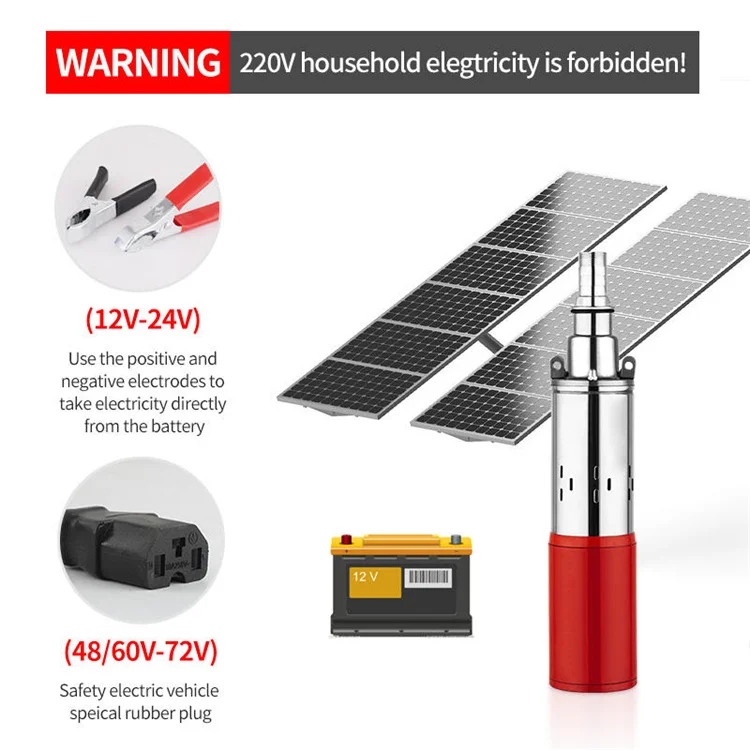 Deep Well 12V DC 1 Inch Solar Bore Submersible Axial Flow Propeller Water Irrigation Pump