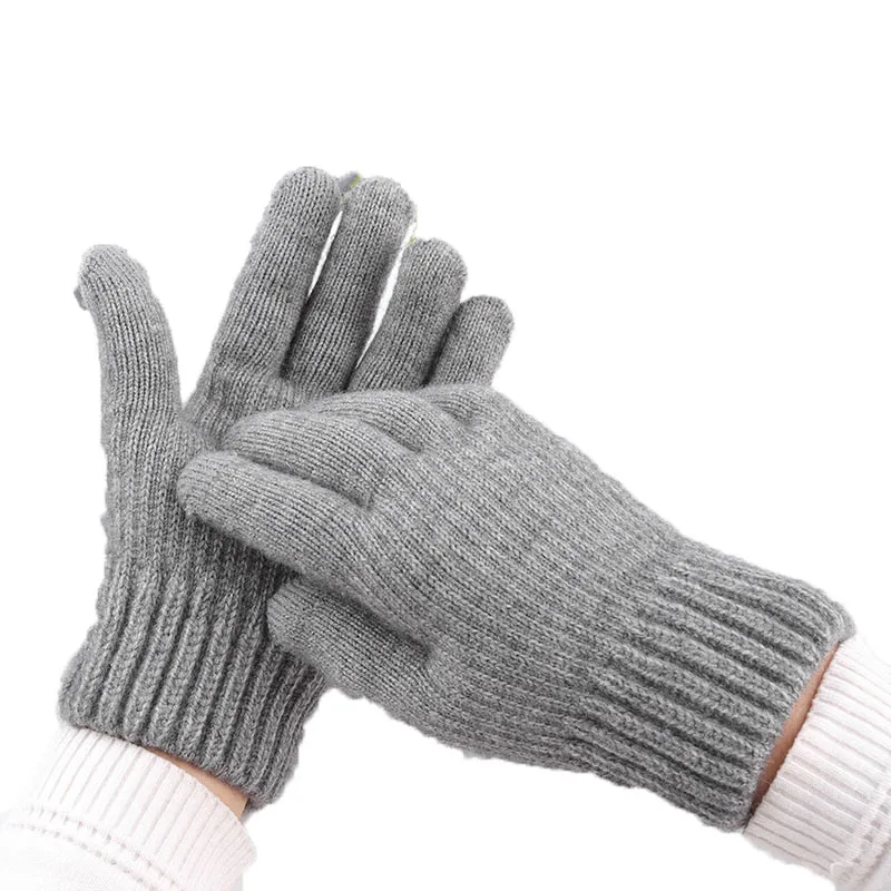 New Knitted Wool Gloves Cycling Outdoor Touch-screen Alpaca Warm and Thick Winter Jacquard Ladies Hand Gloves