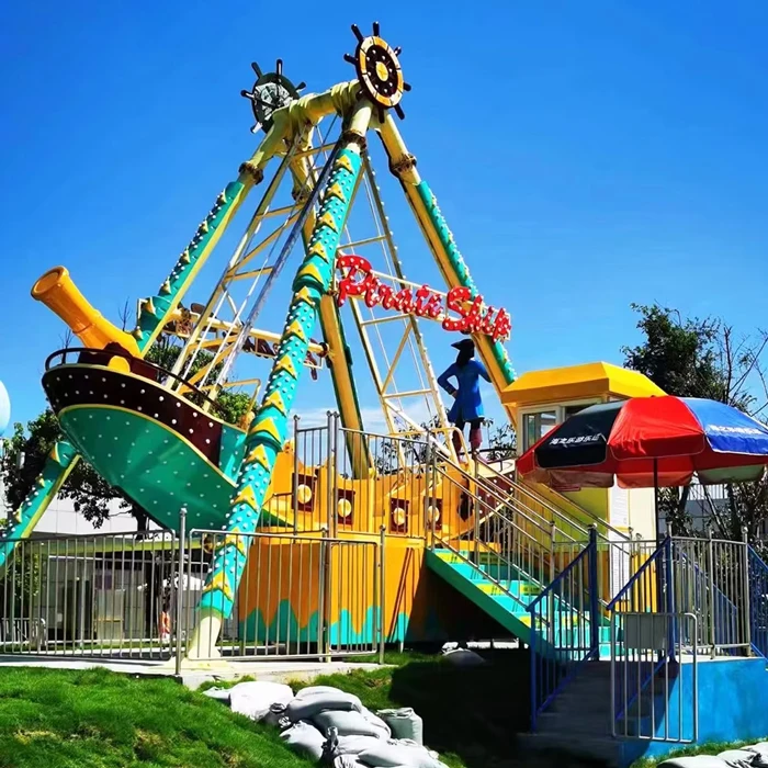 Funny Thrilling Mechanical Professional Amusement Park Rides for Kids Kiddie Pirate Ship