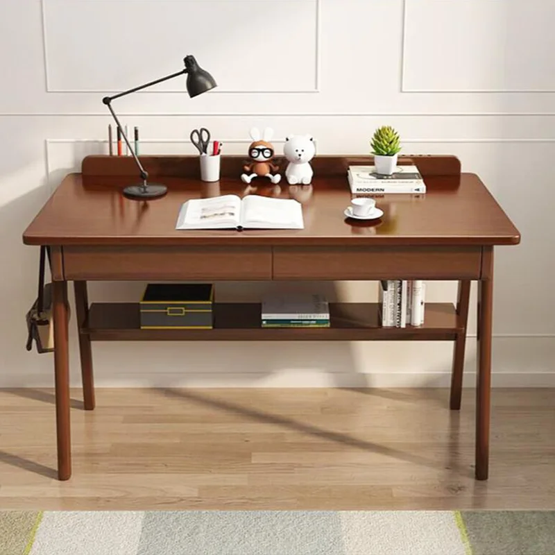 Nordic Style Solid Wood Furniture Vertical Desk Multi-color Adult Study Room Furniture Writing Tables Computer Desks