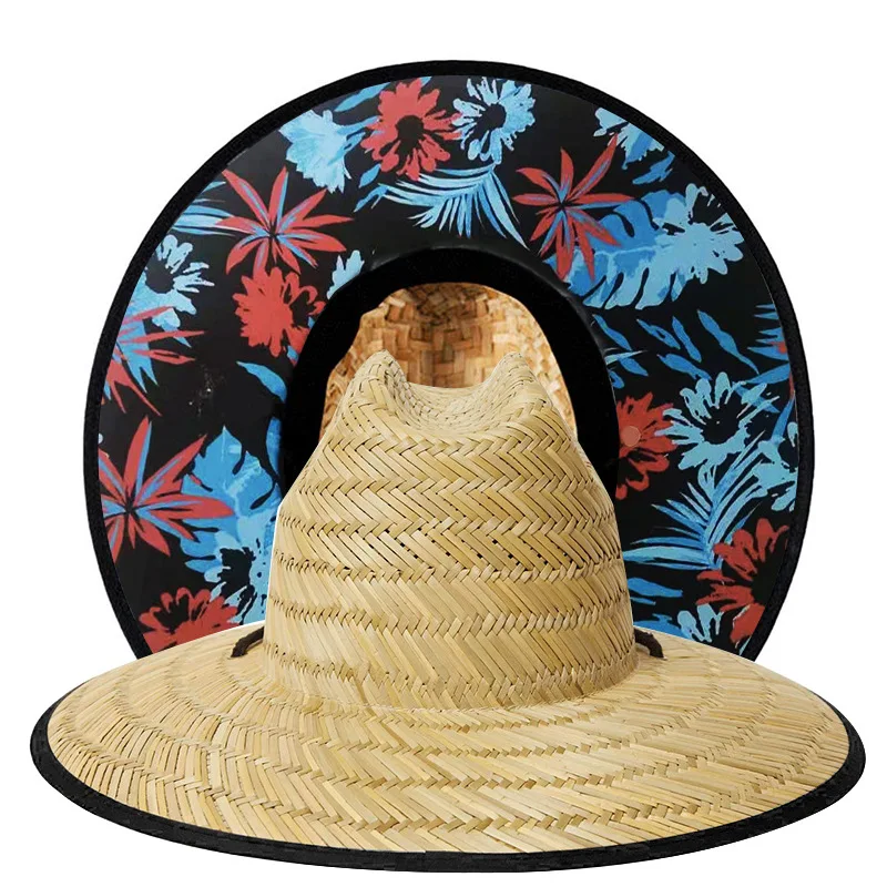 Custom High Quality Men Multi Color And Pattern Big Brim Florida Beach Summer Custom Lifeguard Hat