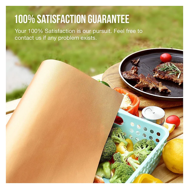 Hot Heavy Duty Heat Resistance Non Stick As Seen On Tv Large 2 Copper Grill Mats