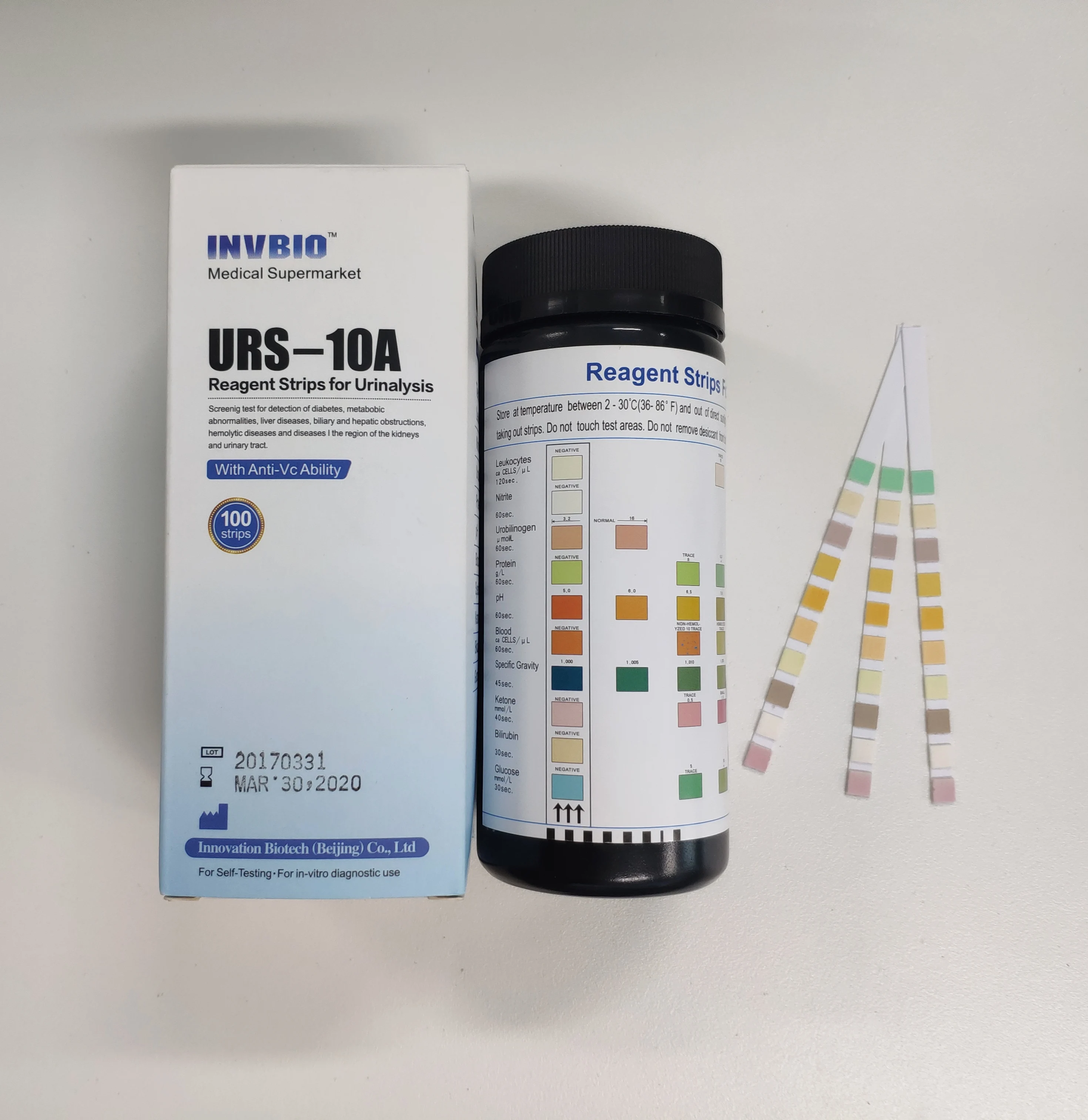 100 test strips glucose urine test strips 9 parameter