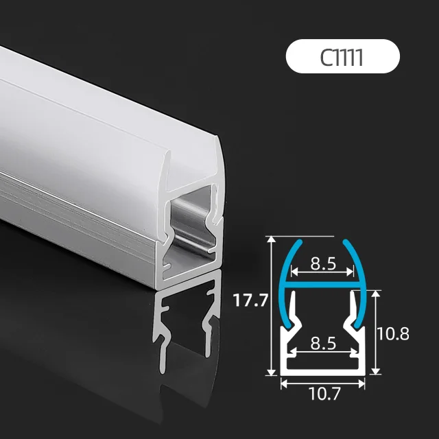 C03 Glass Laminatation Up And Down Aluminium Housing  Led Profile Aluminum U Shape Profile