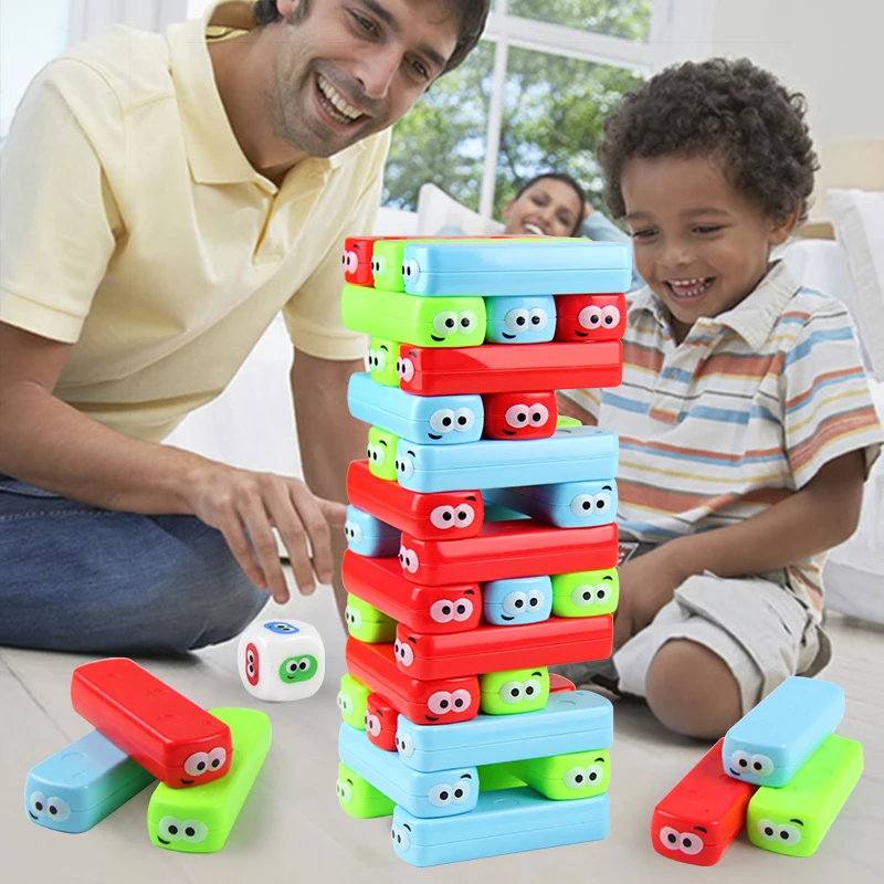 
Colorful Tumble Tower Game Parent-child Interactive Board Party Game Stacking Blocks 
