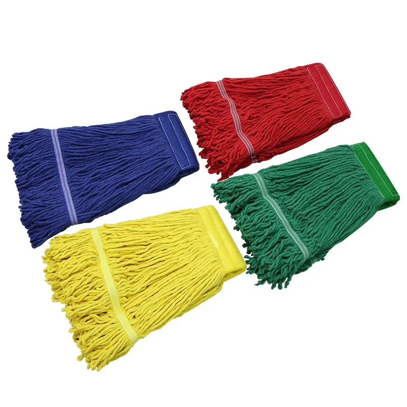 Xingtai varieties of colorful industrial cotton wet mop replacement head