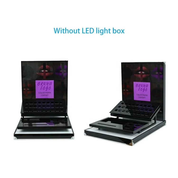 APEX Countertop Led 27 Slots Custom Lipstick Display For Store