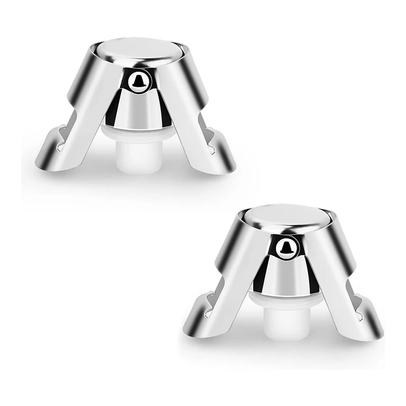 Suitable For Champagne Plug With Food Grade Silicone Champagne Stopper Bottle Cork Saver Sealer Stainless Steel