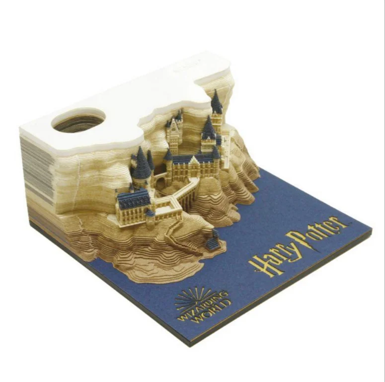 New Arrival Harry Castle Style 3D Memo Pad Layers Torn Off Block Note For Office Decorating And Gifting