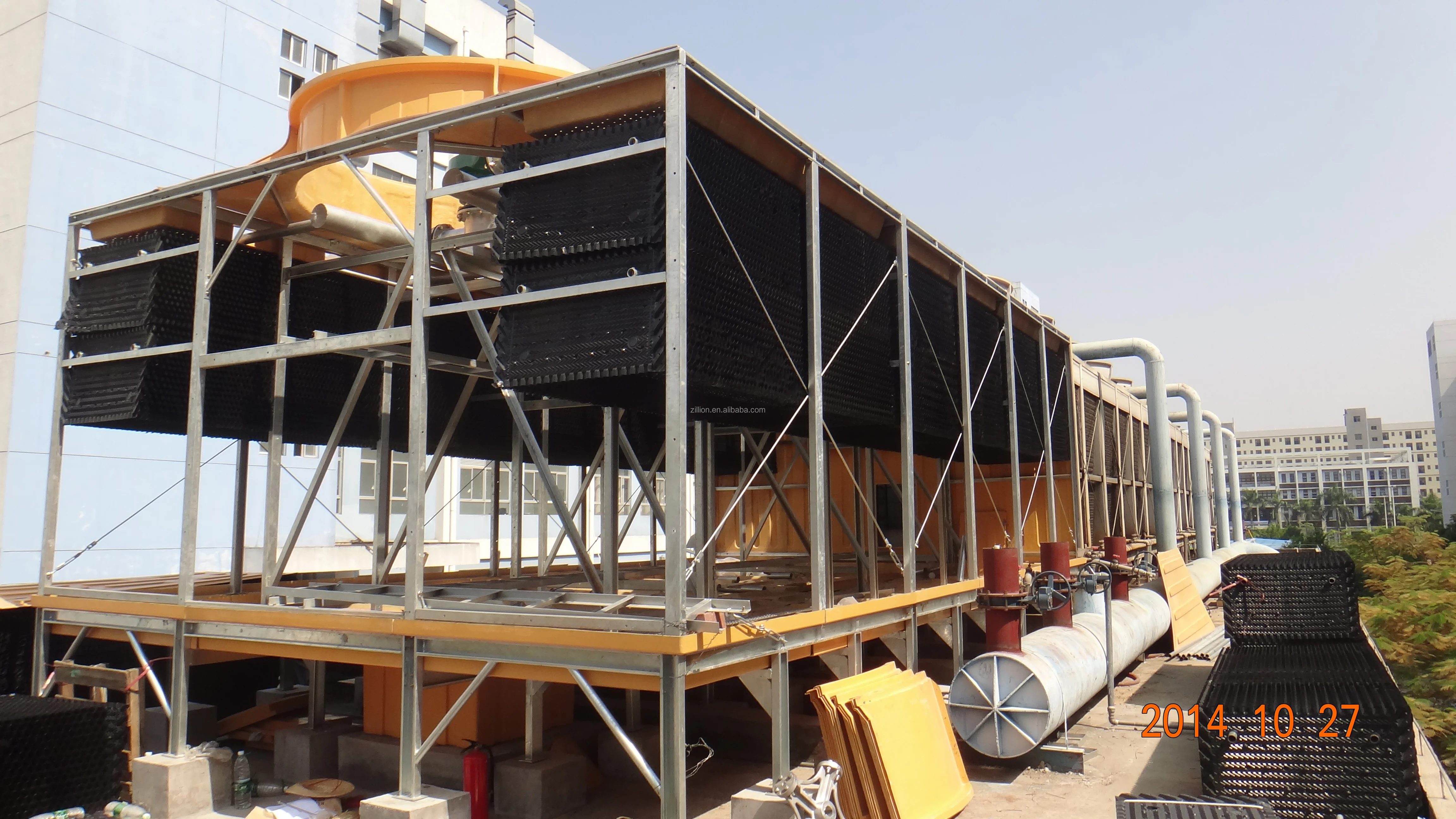 Zillion High Quality Closed Type Square Cross Flow Cooling Tower Made in China  250T