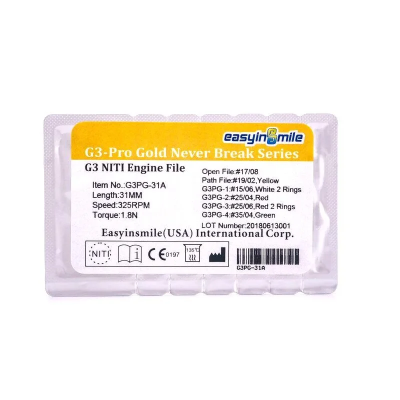 Easyinsmile 25 мм Niti File эндодонтическая ротационная пилка для зубных корневых каналов
