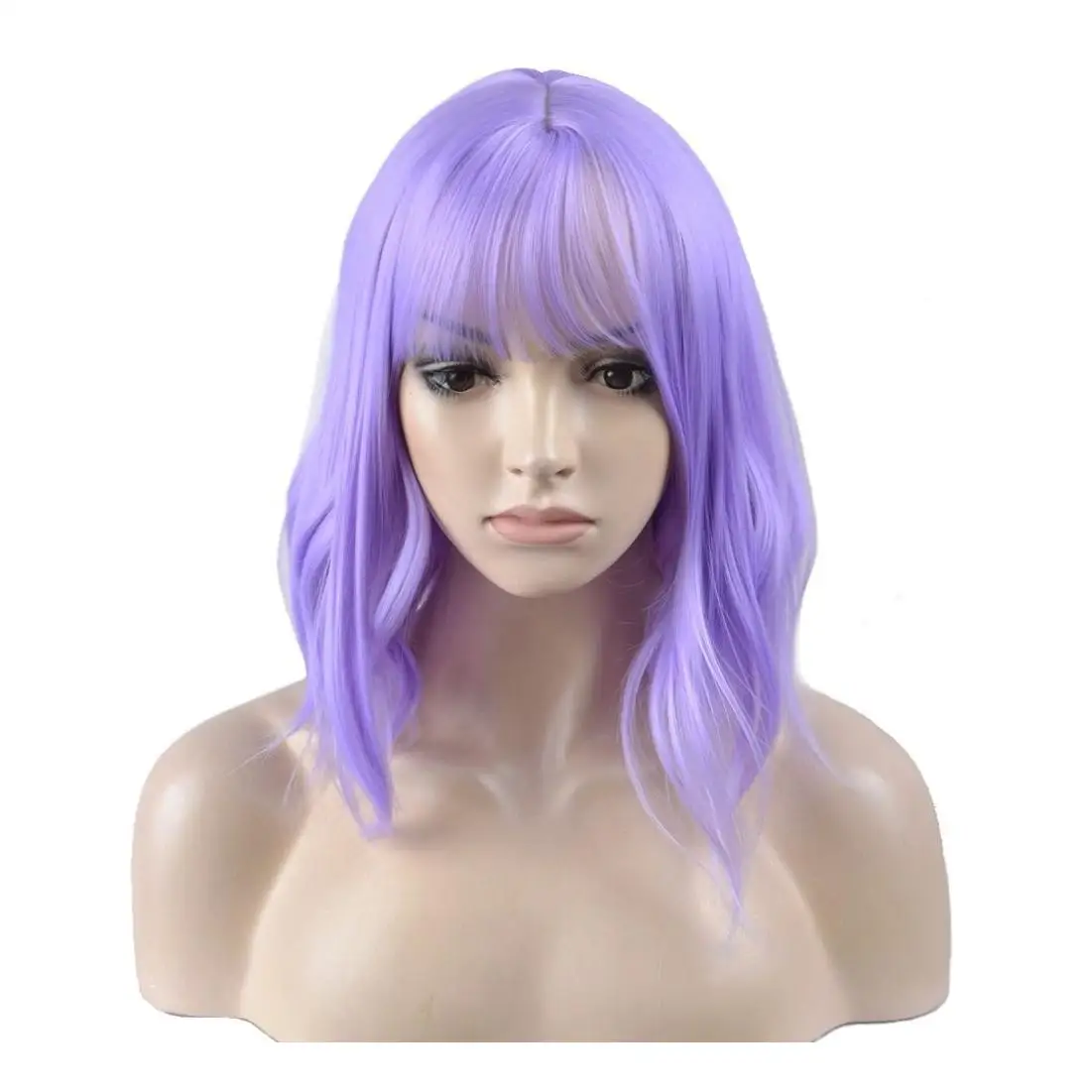 Женские короткие парики из синтетических волос для девушек, очаровательные высококачественные синтетические парики, розовый парик с воздушной челкой