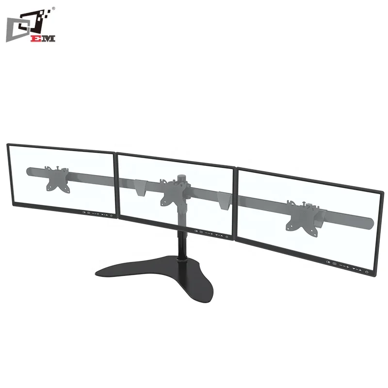 Hot Sale Flexible Adjustable Triple Monitor Mount Monitor Bracket With Aluminum Arms