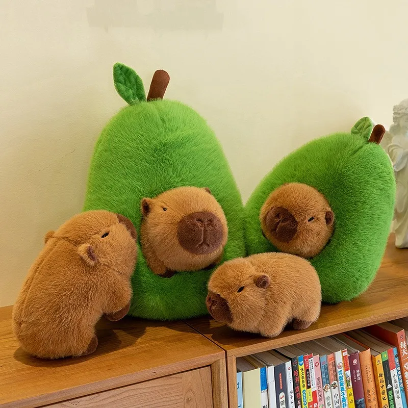 Cute Large Capybara Plush Toy Capybara Stuffed Animal Doll Avocado Capybara Plush Throw Pillow Sleeping Pillow Large Plushie Toy