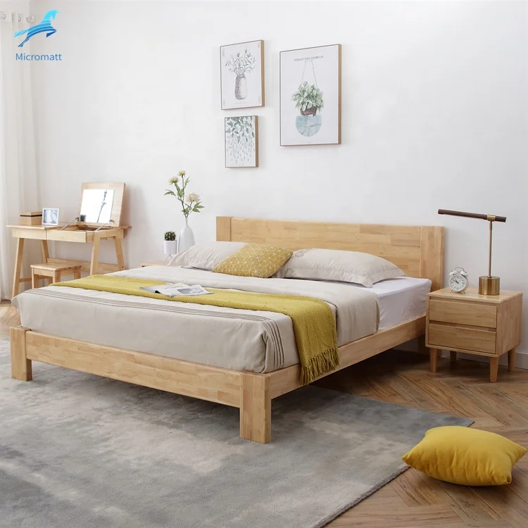 Wholesale Bedroom Furniture Environment Wood Color Wood Japanese Style King Size Bed