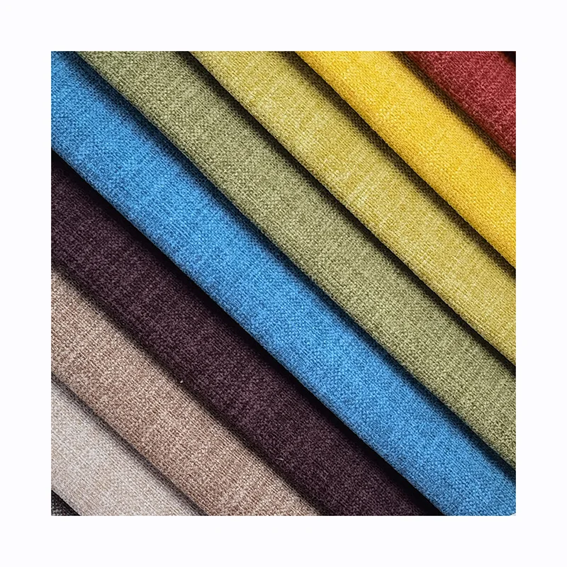 Manufactory direct sale curtain fabric Linen look fabric for sofa 100% polyester fabrics stock lots