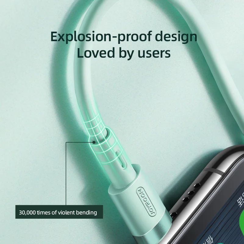 Joyroom liquid silicone soft micro usb fast charge charging data mobile phone charger cable