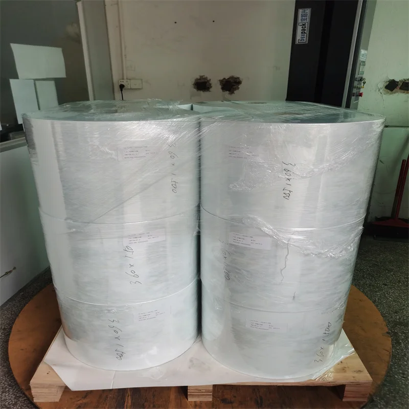 SZJOHNSON Durable materials  Polyethylene PE white film with acrylic self adhesive label/sticker roll