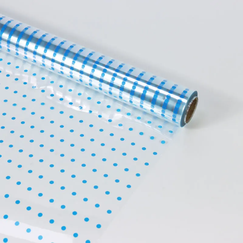 Various Cellophane Wrap Roll Dot Florist Paper Wrapper Custom Long Film Large Gift Flower Wrapping