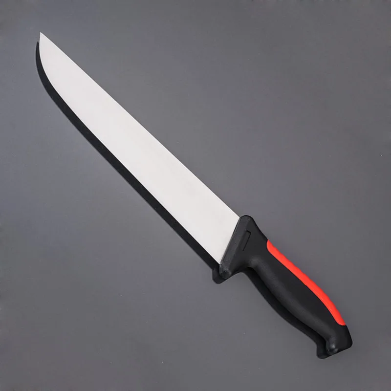 professional TPR TPE handle serrated scalloped wavy edge cake bread ham mutton fluted flutes edge slicer slicing knife lines