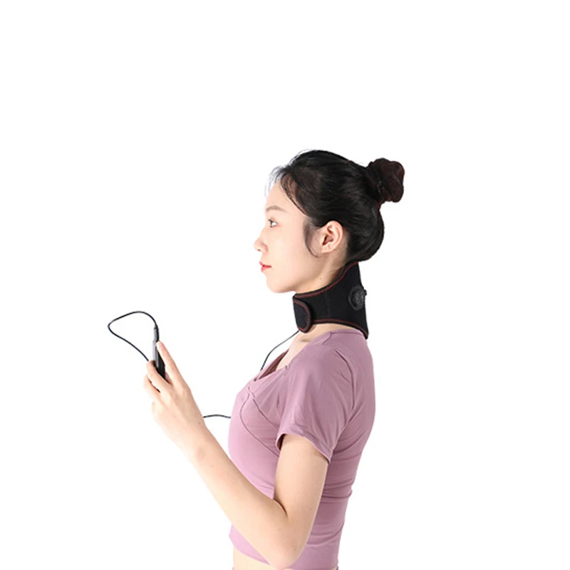 12 years factory wholesalesheating neck brace cervical spine therapy heated back brace vibration heat products neck back warmer