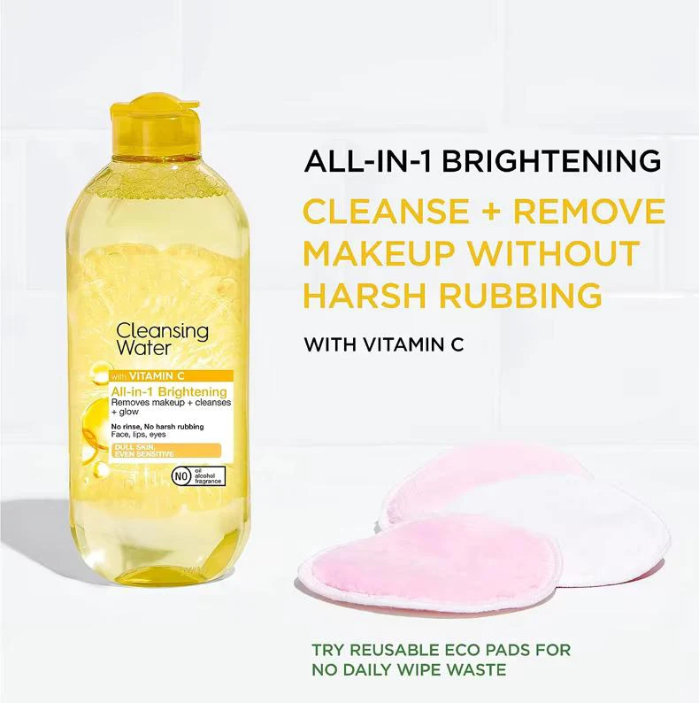 All In 1 No Rinse Makeup Removing Water Micellar Cleansing Make Up Remover Water With Vitamin C Brightening