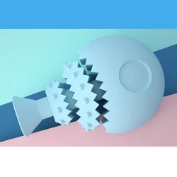 Dog fish bone shape TPR material molar toys for cleaning teeth chewing interactive pet toys