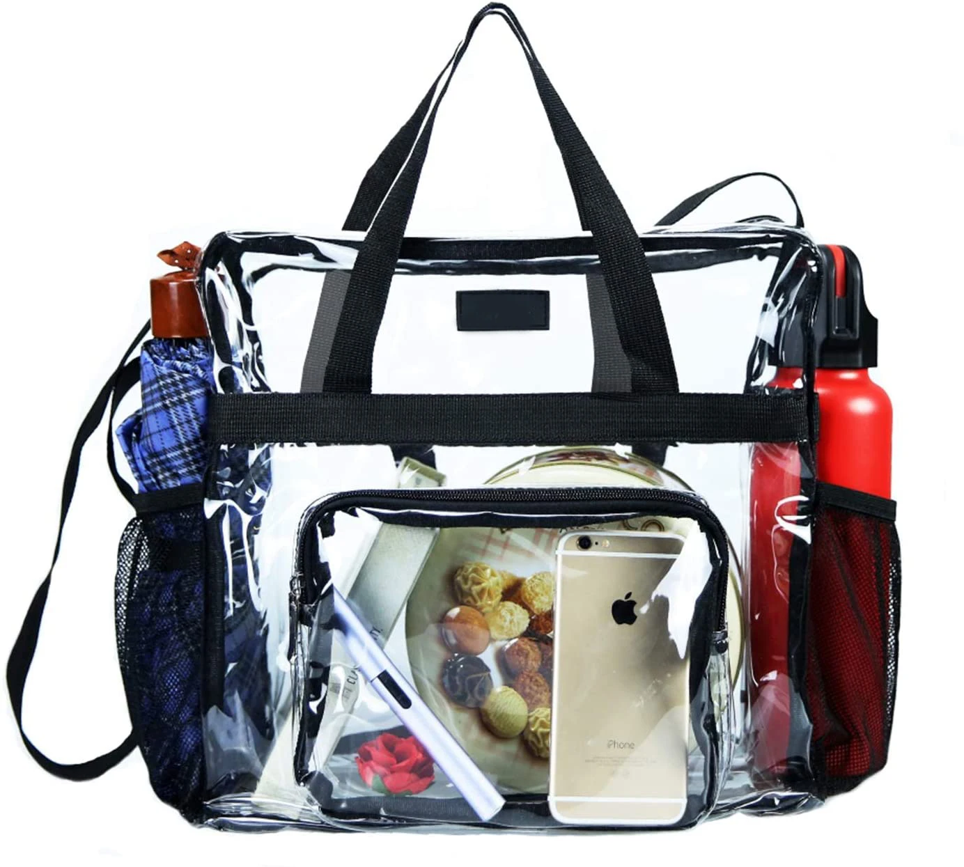 Clear Bag Handbag Stadium Approved Transparent See Through Clear Tote Bag For Work Sports Games
