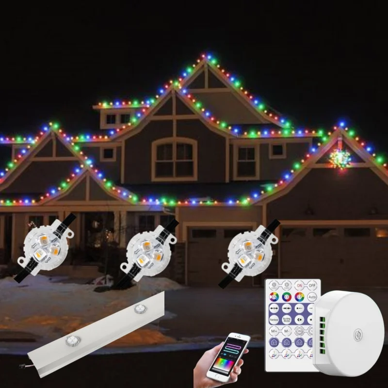UCS2904 voltage DC12/24/48V full color rgbw 30mm permanent christmas track lights out/indoor waterproof ip67 led string lights