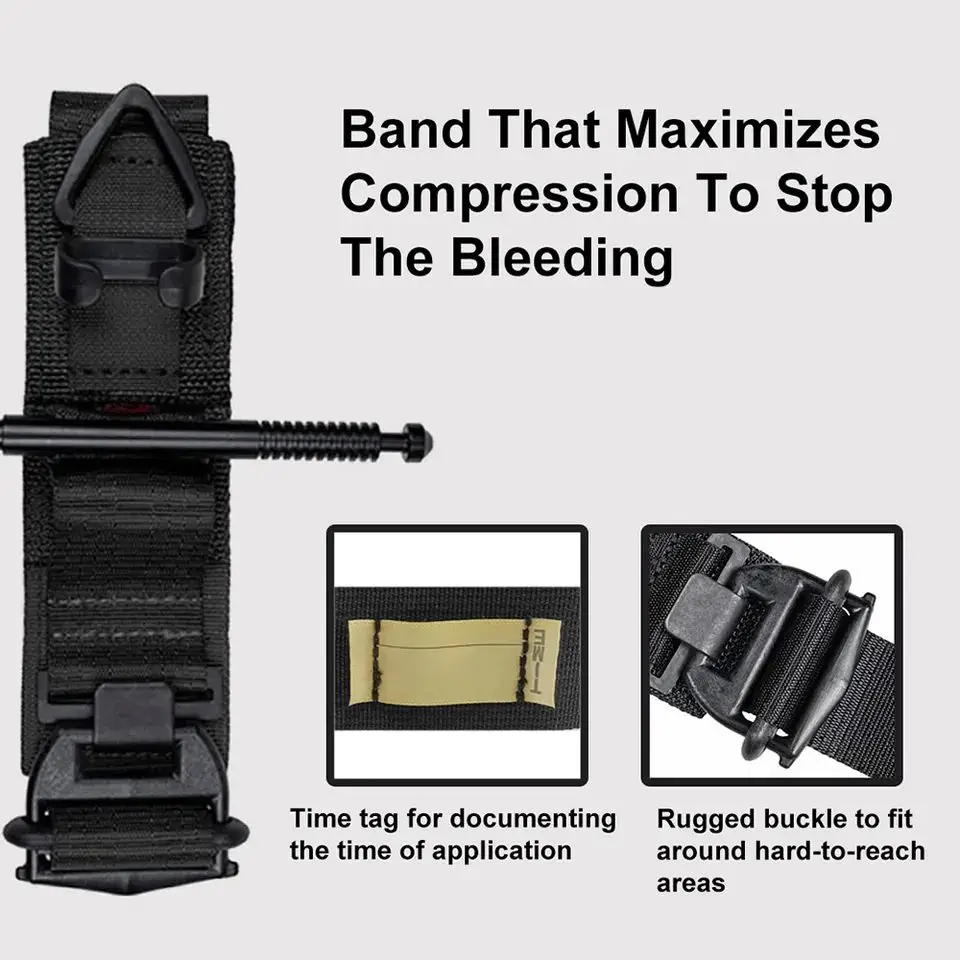 CE ISO Approved Metal SOF Tactical Tourniquet With One Hand Operation Generation 4