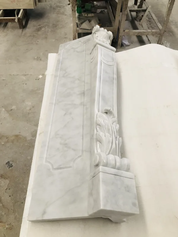 French style fireplace surround,white marble fireplace mantel