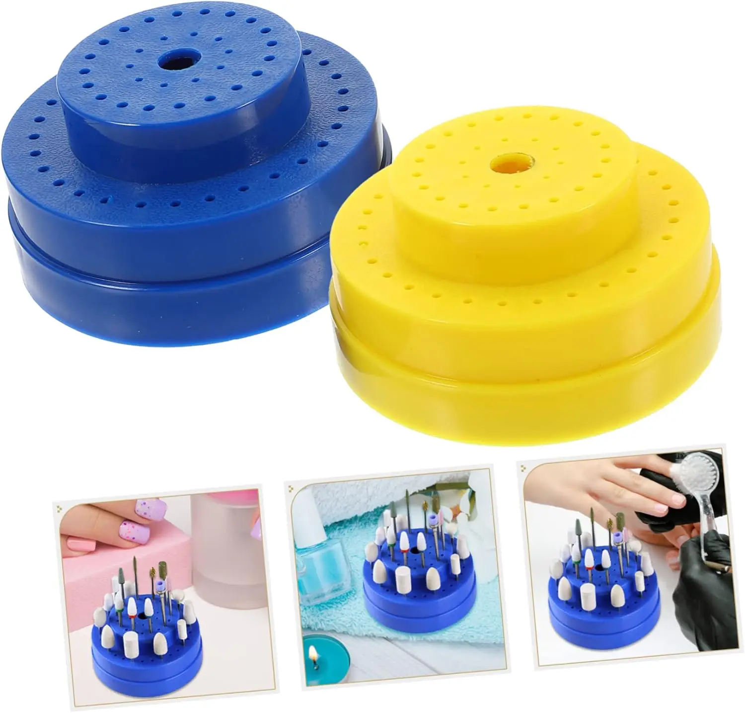 Factory direct supply Multiple colors to choose round plastic sewing needle storage box grinding head disinfection box