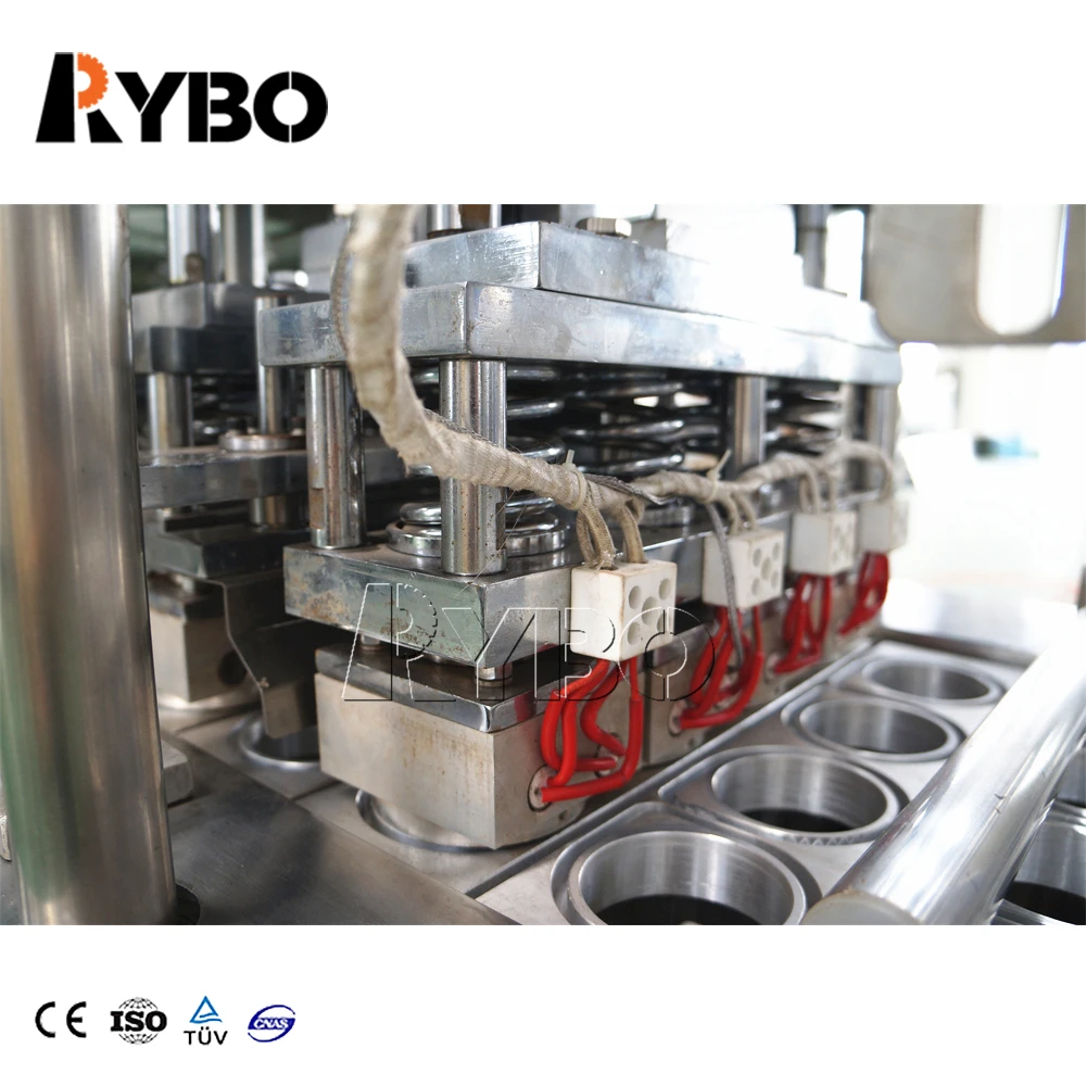 Automatic small plastic cup bowl with lid dessert jelly milk yogurt mineral drinking water filling line sealing machine price