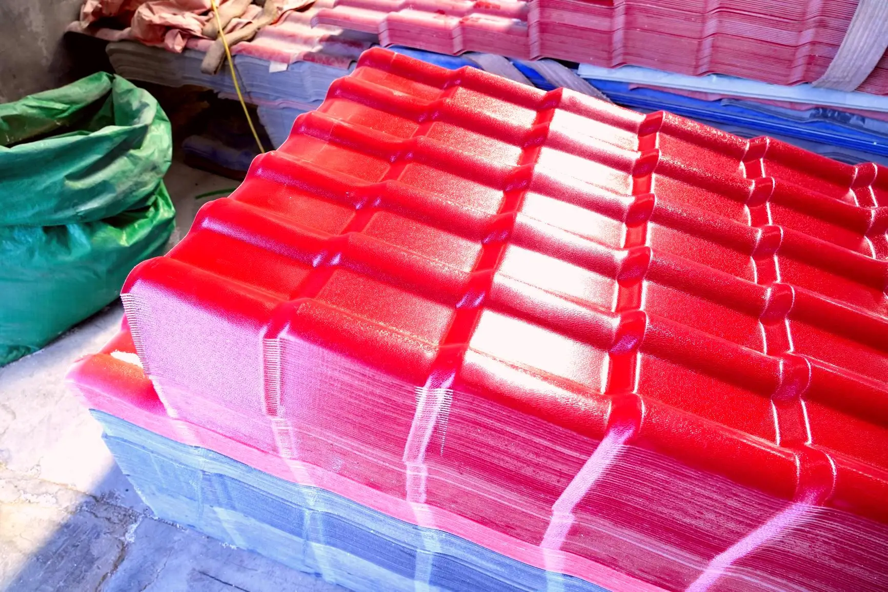 Fireproof Thermal Insulation PVC Roofing Tile ASA Resin Impact-Resistant Synthetic Resin House Warehouse Insulation Roofing