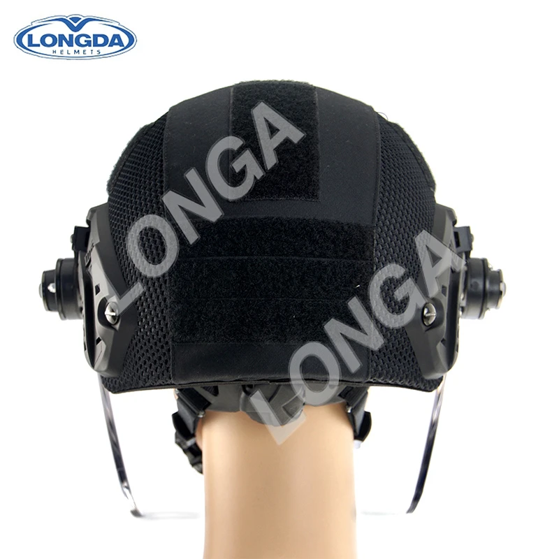 Tactical military security protective ballistic helmet with visor