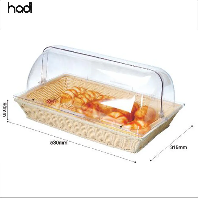 China wholesale products cheap wicker bread baskets restaurant arabic bread basket with cover